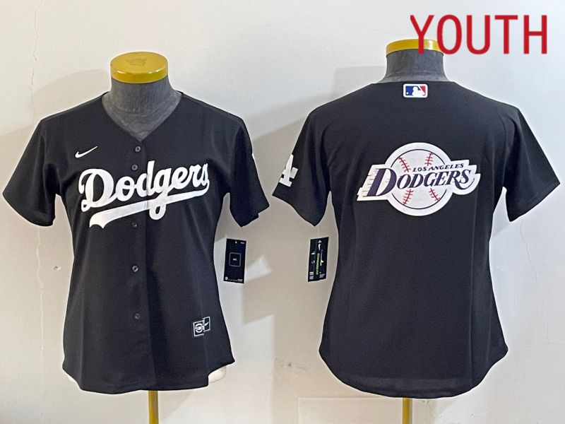 Youth Los Angeles Dodgers Blank Black Game 2024 Nike MLB Jersey style 11218->youth mlb jersey->Youth Jersey
